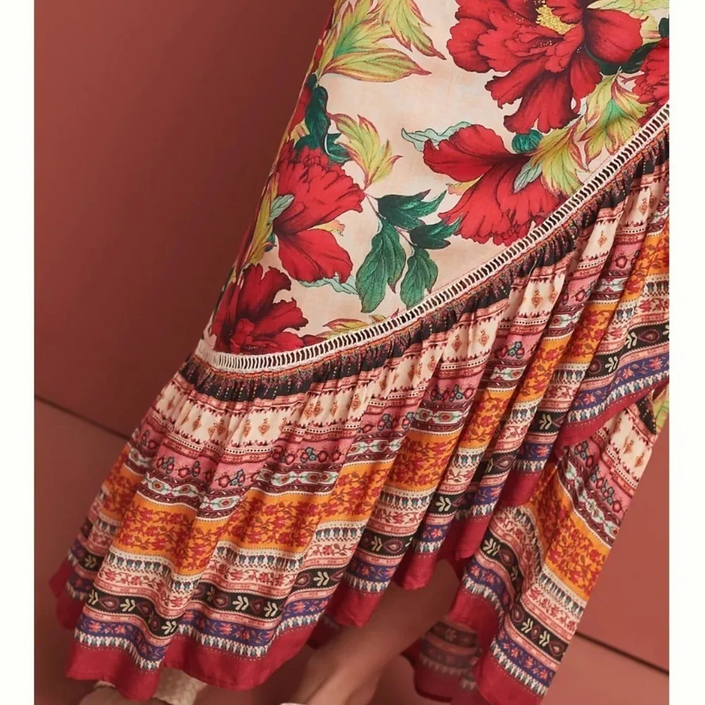 Anthropologie farm rio wrap skirt xs new with tags